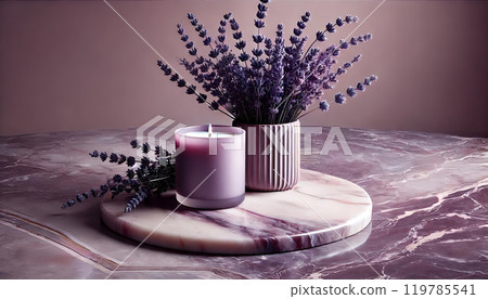 Aroma candles and lavender Aroma candles and lavender 119785541