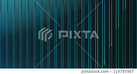 3d abstract glass vertical line pattern on black background render. Corrugated glass wall with green blue light neon holographic gradient texture. Fluted glossy crystal stripe panel. 3D illustration 3d abstract glass vertical line pattern on black background render. Corrugated glass wall with green blue light neon holographic gradient texture. Fluted glossy crystal stripe panel. 3D illustration 119785987