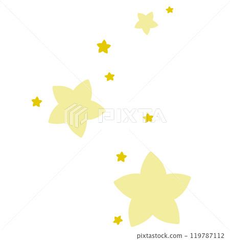 Yellow cute illustration of many stars 119787112