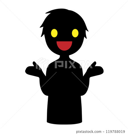 Black silhouette of a villain image 119788019