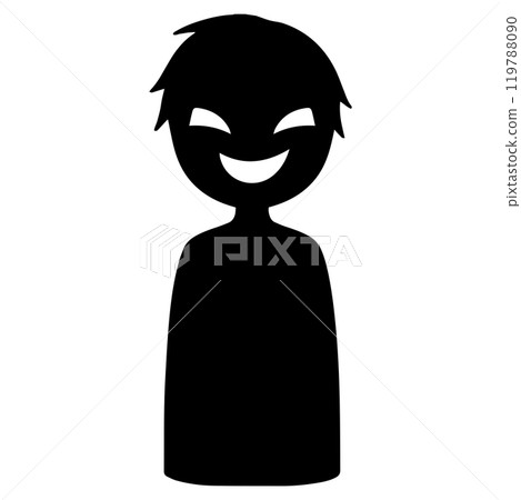 Black silhouette of a villain image 119788090