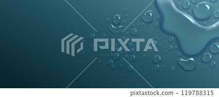 Blue background with clear water droplets pattern. Blue background with clear water droplets pattern. 119788315