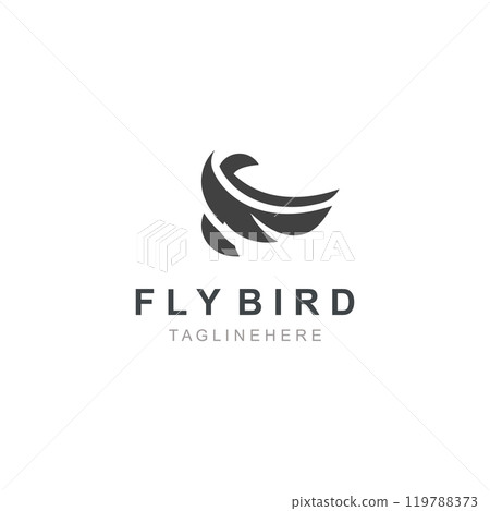 Flying Bird modern logo design isolated white background template illustration Flying Bird modern logo design isolated white background template illustration 119788373