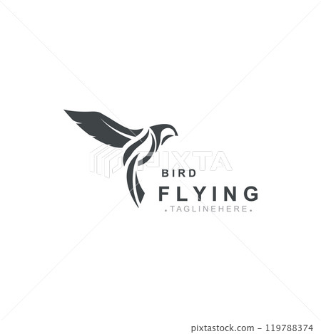 Flying Bird modern logo design isolated white background template illustration Flying Bird modern logo design isolated white background template illustration 119788374