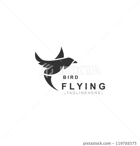 Flying Bird modern logo design isolated white background template illustration Flying Bird modern logo design isolated white background template illustration 119788375