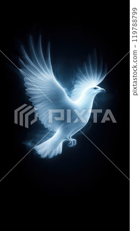 glowing, ethereal bird soars gracefully against dark background, embodying sense of freedom and tranquility. Its luminous feathers create captivating visual effect, evoking feeling of serenity glowing, ethereal bird soars gracefully against dark background, embodying sense of freedom and tranquility. Its luminous feathers create captivating visual effect, evoking feeling of serenity 119788799