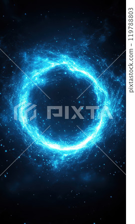 mesmerizing blue energy ring glows against dark cosmic background, creating captivating visual effect that evokes sense of wonder and mystery mesmerizing blue energy ring glows against dark cosmic background, creating captivating visual effect that evokes sense of wonder and mystery 119788803