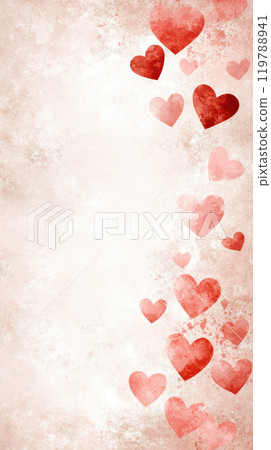 beautiful background featuring scattered red hearts on soft, textured surface, perfect for romantic themes and celebrations 119788941