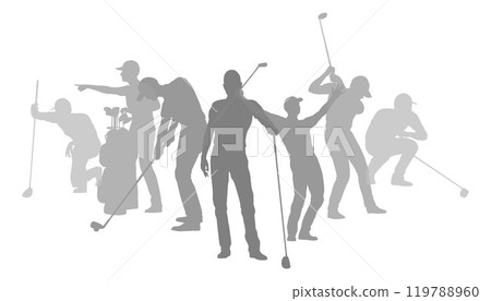 Golfers Golfing Silhouette Golf People Silhouettes Golfers Golfing Silhouette Golf People Silhouettes 119788960