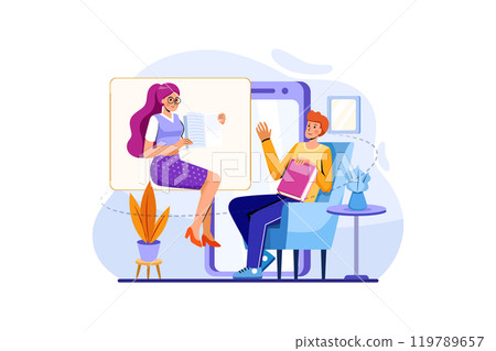 Video Call Conference Illustration Concept 119789657