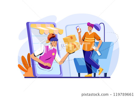 Package Delivery Service Illustration Concept 119789661