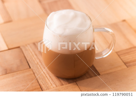 Coffee time with plenty of cafe au lait Coffee time with plenty of cafe au lait 119790051
