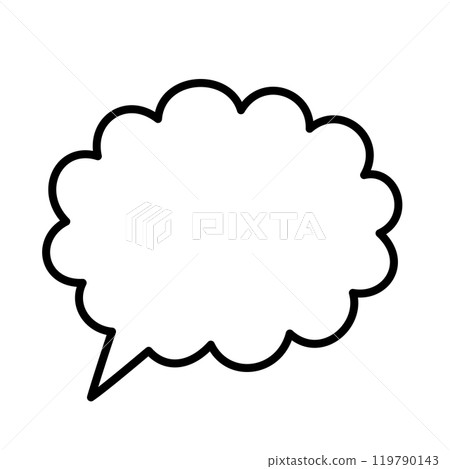 帶嘴的雲形語音氣泡 119790143