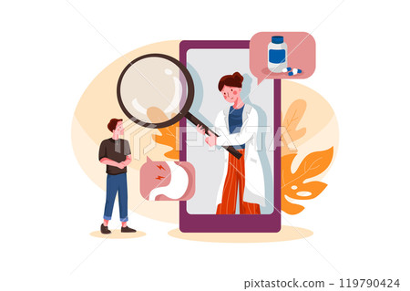 Online Doctor Consultation Illustrations 119790424