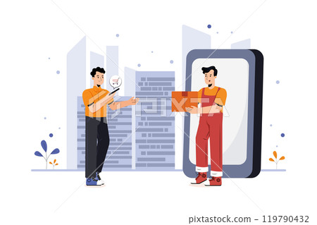 Package Delivery Service Illustration Concept 119790432