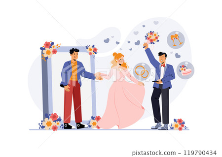 Dating App Illustration Concept 119790434