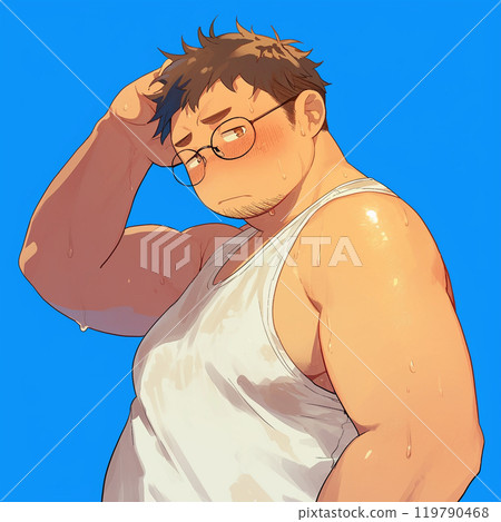 Chubby men with glasses 119790468