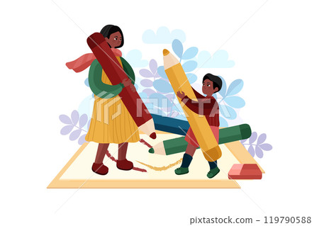 Mothers Day Illustration Pack Mothers Day Illustration Pack 119790588