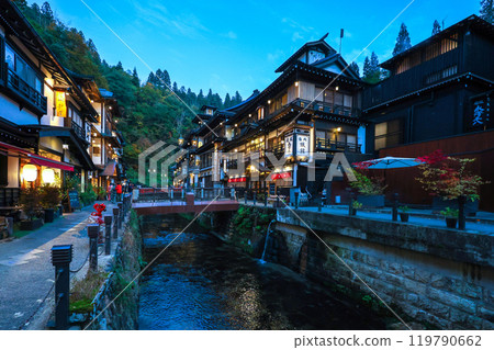 銀山川和溫泉街1 119790662