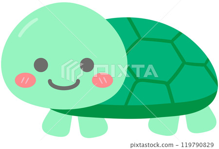 Hand Drawn Cute Sea turtle Animal Cartoon  119790829