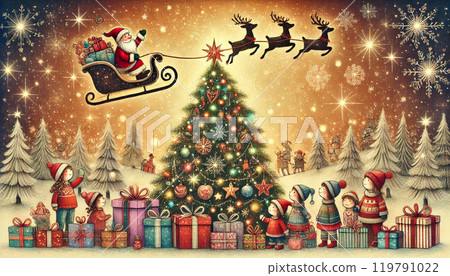 A sparkling night sky and the Christmas miracle children await 119791022