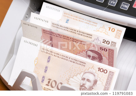 Bosnia and Herzegovina convertible mark in the counting machine 119791083