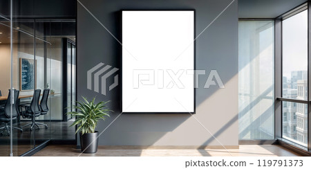 官方辦公室空白寬廣告匾、寬廣告促銷標誌 官方辦公室空白寬廣告匾、寬廣告促銷標誌 119791373