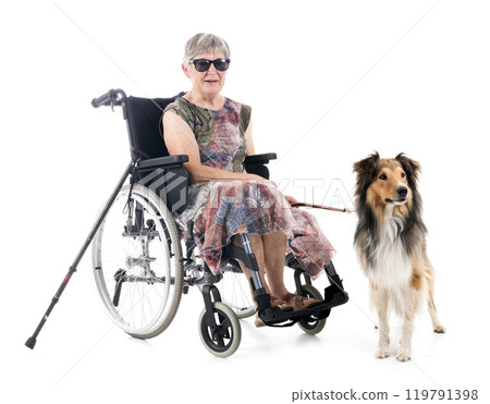 wheelchair in studio 119791398