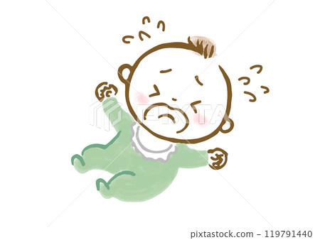Crying baby hand drawn illustration Crying baby hand drawn illustration 119791440