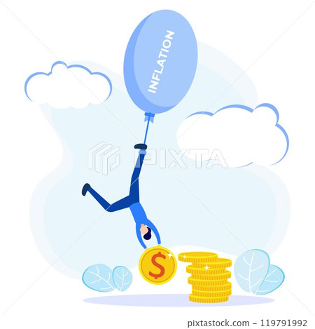 Illustration vector graphic cartoon character of inflation Illustration vector graphic cartoon character of inflation 119791992