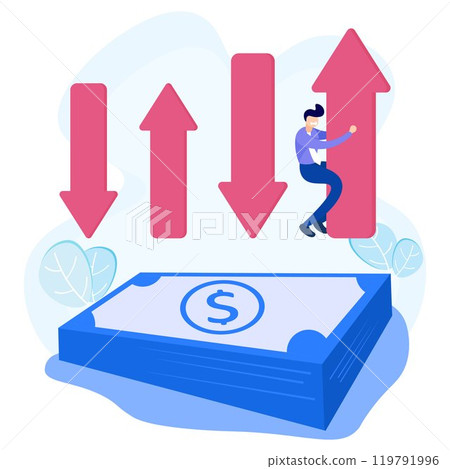 Illustration vector graphic cartoon character of inflation 119791996