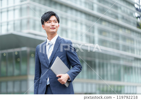 Businessman laptop computer Businessman laptop computer 119792218