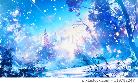 Fantastic snowy forest 3 119792247
