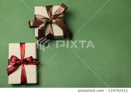 kraft gift boxes with burgundy and brown bows kraft gift boxes with burgundy and brown bows 119792412
