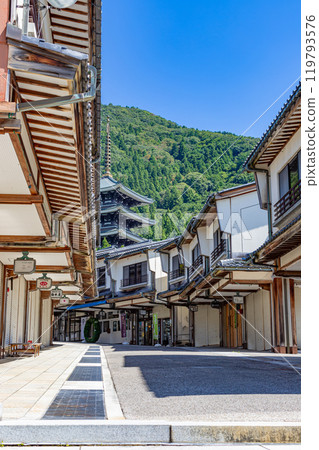 Qingdao Mosque, at the end of a long shopping street 119793576