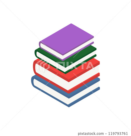 Book Stack Vector art Illustration Book Stack Vector art Illustration 119793761