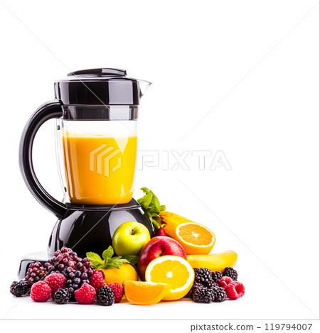 Fresh Fruits and Juicer with Smoothie Ingredients Fresh Fruits and Juicer with Smoothie Ingredients 119794007
