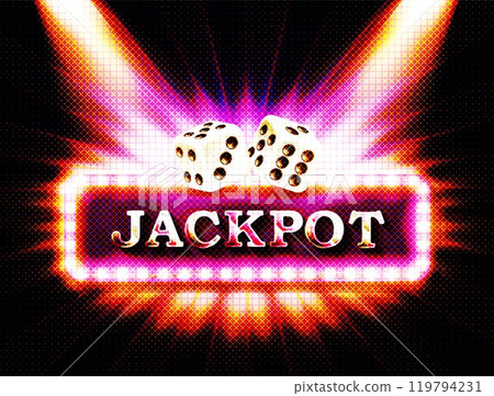 lucky jackpot editable text effect. 119794231