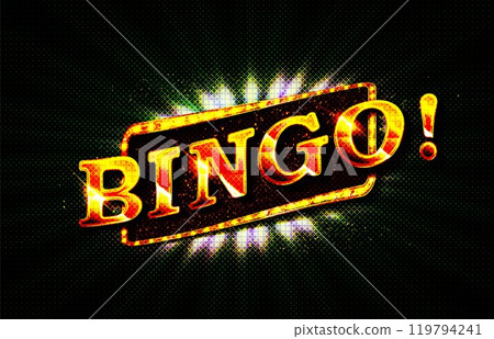 Realistic bingo game background composition 119794241