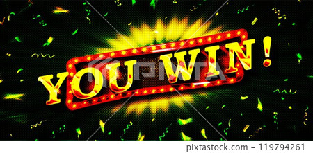 Win golden text with glitter, Win golden text with glitter, 119794261