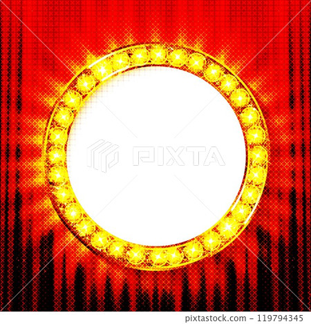 Retro banner with shining lights. 119794345