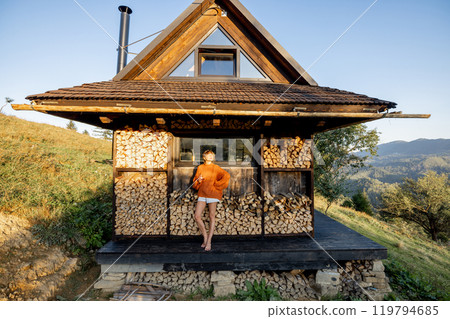 Wood Stack Cabin 119794685