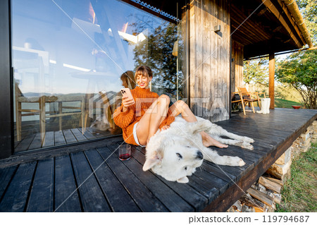 Evening Relaxation at Porch Evening Relaxation at Porch 119794687