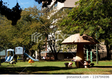 佐世保公園,長崎縣佐世保市的中心城市景觀 佐世保公園,長崎縣佐世保市的中心城市景觀 119794896