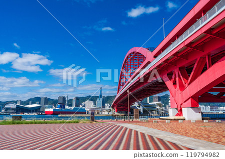 神戶大橋夏季在神戶市港口島 119794982