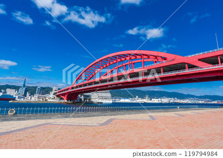 神戶大橋夏季在神戶市港口島 119794984