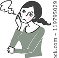 嘆息的女人。 119795029