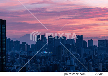 Evening view from the observation deck of Tokyo's Bunkyo Ward Office Evening view from the observation deck of Tokyo's Bunkyo Ward Office 119795050