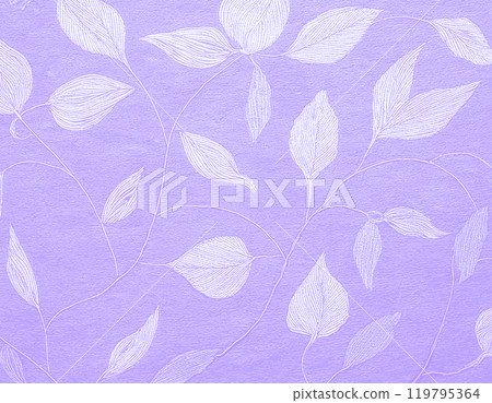 Japanese paper texture image material: Leaf pattern, purple Japanese paper texture image material: Leaf pattern, purple 119795364