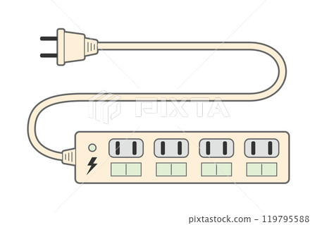 Extension cord illustration material 119795588
